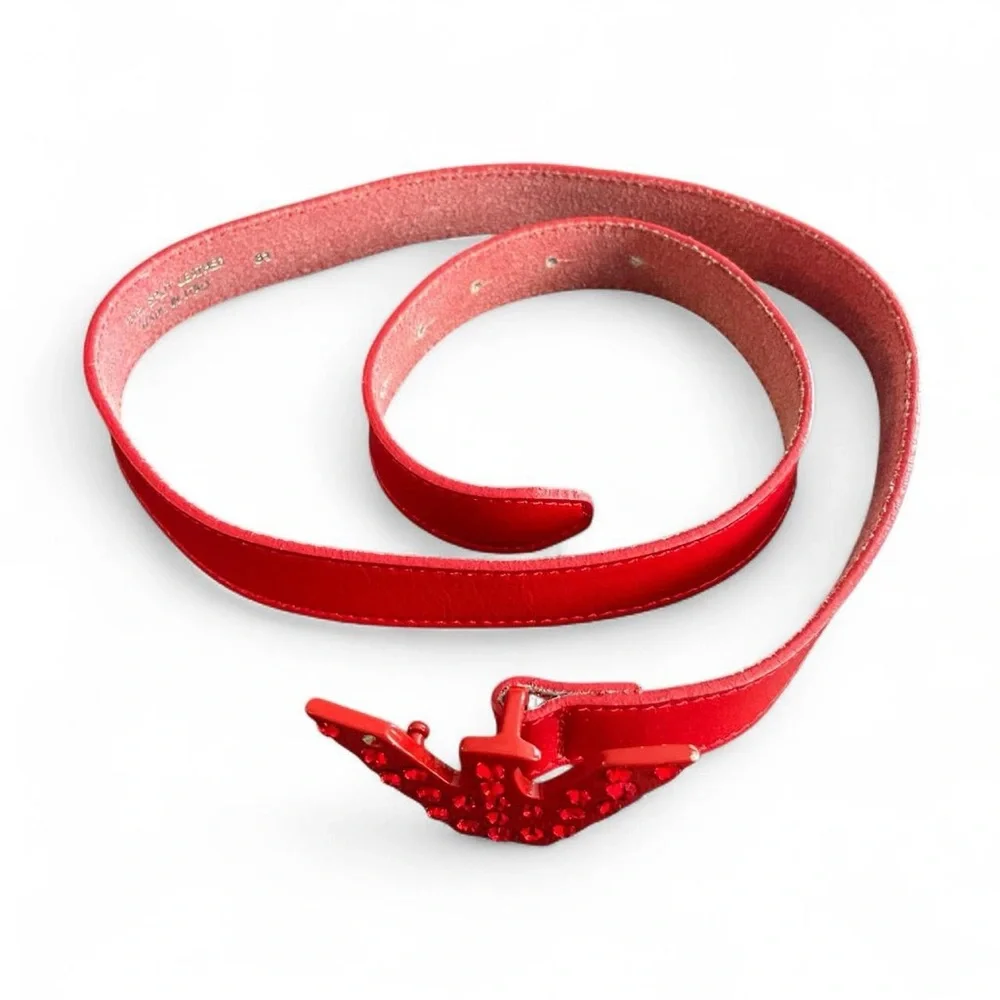 Red Armani Junior Rhinestoned Belt